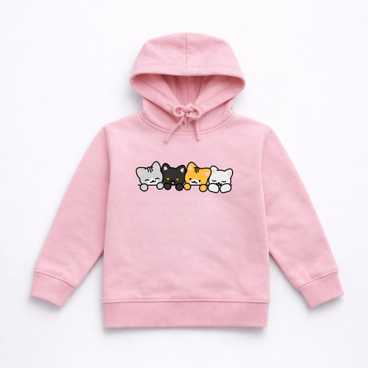 Kitty Graphic Printed Cotton Hoodie